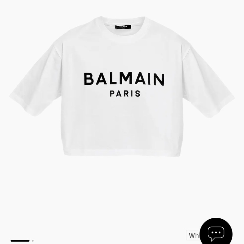 Balmain Logo Crop Tshirt no tag new